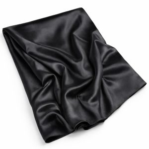 Black Lustrous Satin - 1 Metre Pre-Cut Piece